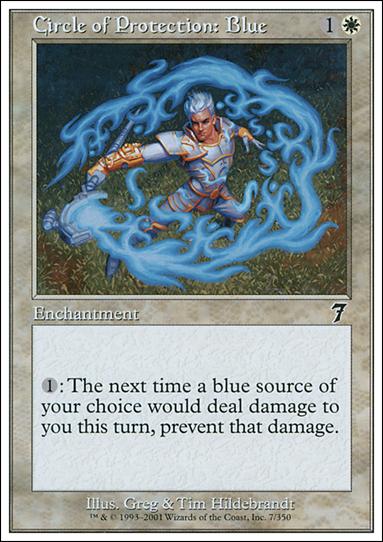 Magic the Gathering: 7th Edition (Base Set) card 7 Circle of Protection: Blue