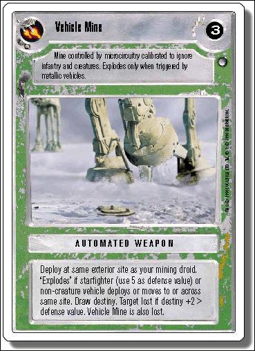 Star Wars: Hoth Revised (Base Set) card 157 Vehicle Mine