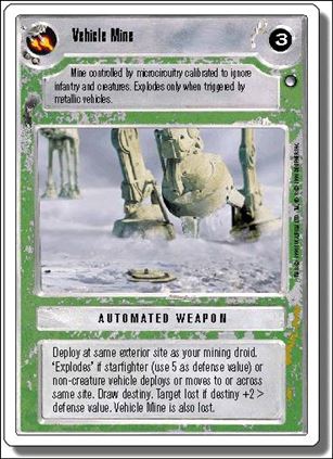 Star Wars: Hoth Revised (Base Set) card 157 Vehicle Mine