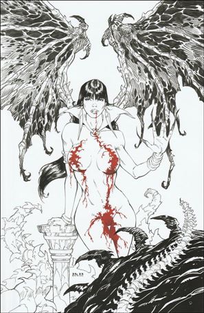 Vampirella (2019) issue 15-ZA R.B. White Comics Elite Virgin Spot Color Cover