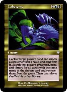 Magic the Gathering: Invasion (Base Set) card 255 Lobotmy