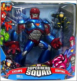 Marvel Super Hero Squad (Mega-Packs) figure 5 Sentinel (Metallic) and Cyclops (Astonishing)