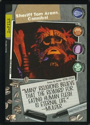 X-Files: Premiere Edition (Base Set) card XF96-0131v1 Sheriff Tom Arens, Cannibal