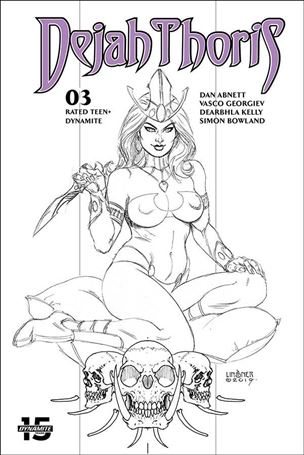 Dejah Thoris (2019) issue 3-N Joseph Michael Linsner 1:25 Black  & White Cover