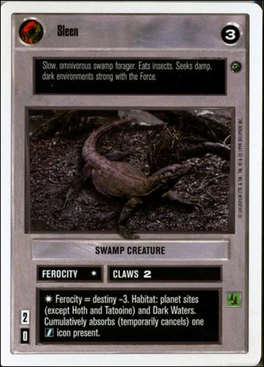 Star Wars: Dagobah Revised (Base Set) card 21 Sleen