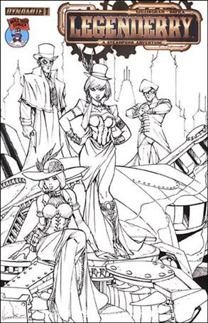 Legenderry: A Steampunk Adventure issue 1-O Ale Garza Mile High Comics B&W Cover 1/25