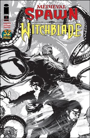 Medieval Spawn & Witchblade (2018) issue 4-B Black & White Cover