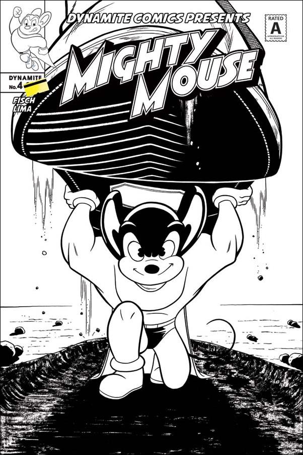 Mighty Mouse (2017) issue 4-D Vale Stewart 1:20 B&W Cover