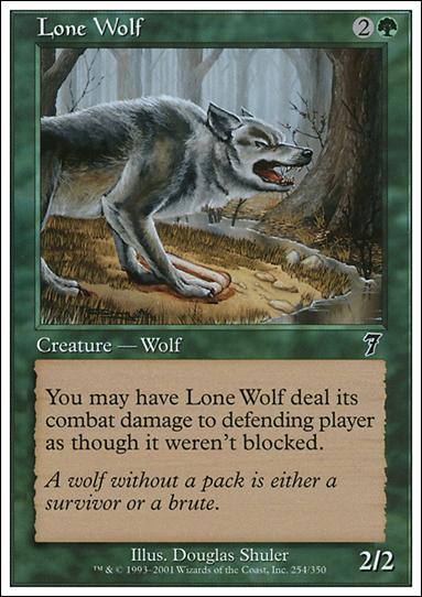 Magic the Gathering: 7th Edition (Base Set) card 254 Lone Wolf