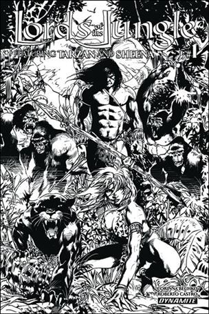 Lords of the Jungle issue 1-D Roberto Castro 1:10 Black & White Cover