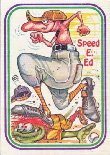 Awsome! All-Stars (Base Set) card 42-B Speed E. Ed / Puzzle Back
