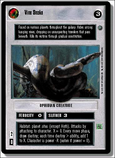 Star Wars: Dagobah Limited (Base Set) card 23 Vine Snake