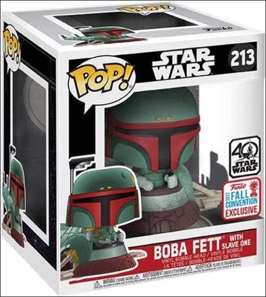 POP! Star Wars figure 213-B Boba Fett with Slave One Fall Convention Exclusive
