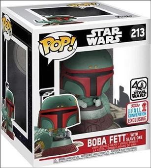 POP! Star Wars figure 213-B Boba Fett with Slave One Fall Convention Exclusive