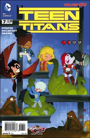 Teen Titans (2014) issue 7-B Sean Galloway Harley Quinn Cover