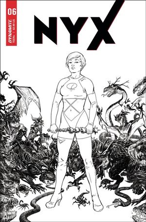Nyx (2021) issue 6-H Alvaro Lopez 1:10 Black & White Cover