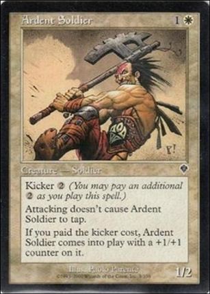 Magic the Gathering: Invasion (Base Set) card 3 Ardent Soldier