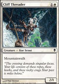 Magic The Gathering: Zendikar (Base Set) card 7 Cliff Threader