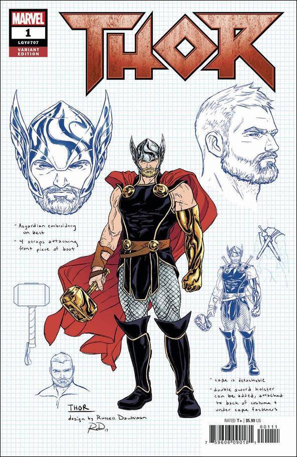 Thor (2018) issue 1-D Russell Dauterman 1:10 Character Design Cover