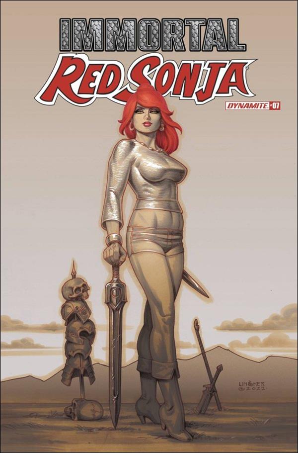 Immortal Red Sonja issue 7-C Joseph Michael Linsner Cover