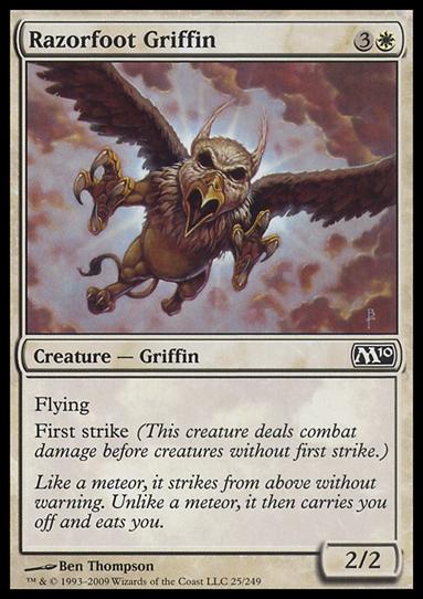 Magic the Gathering: 2010 Core Set (Base Set) card 25 Razorfoot Griffin