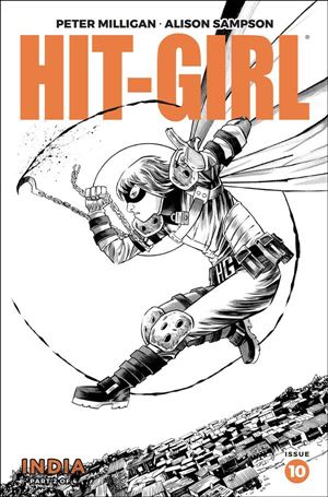 Hit-Girl Season Two issue 10-B Declan Shalvey Black and White Cover