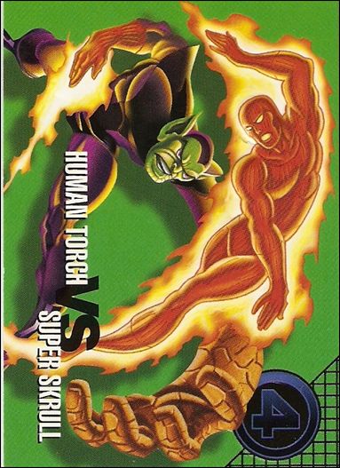 Marvel Vision (Base Set) card 74 Human Torch vs Super Skrull