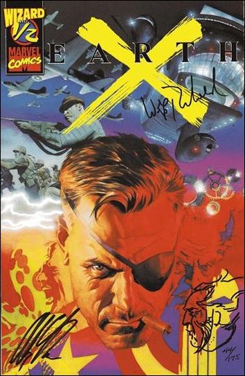Earth X (1999) issue 1/2-B DF (Signed by Ross & Remarked by Reinhold) 1/175