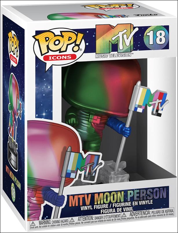 POP! Icons figure 18-C MTV Moon Person (Rainbow)