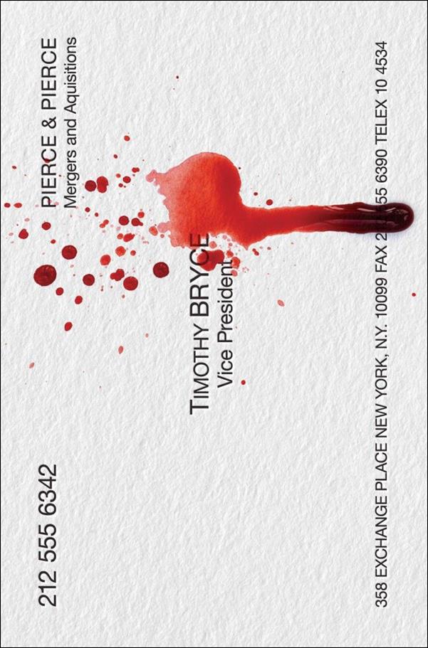 American Psycho (2023) issue 5-D Randall Bruder Business Card 1:10 Cover
