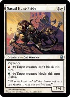 Magic the Gathering: Duel Decks: Ajani vs. Nicol Bolas card 20 Nacatl Hunt-Pride