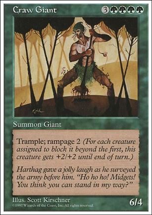 Magic the Gathering: 5th Edition (Base Set) card 285 Craw Giant
