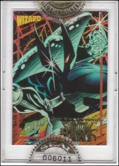 Wizard: Image Series 2 (Promo) card 8-B Jim Valentino's ShadowHawk (Masked) Gold Foil Seal