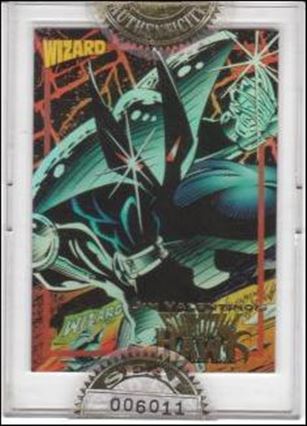 Wizard: Image Series 2 (Promo) card 8-B Jim Valentino's ShadowHawk (Masked) Gold Foil Seal