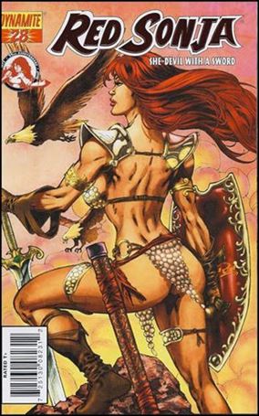 Red Sonja (2005) issue 28-E Ron Adrian Fiery Red Foil Edition 1/220