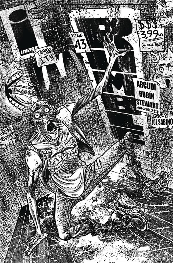 Rumble (2017) issue 13 David Rubin Black & White Cover