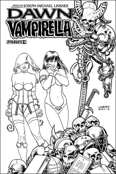 Dawn/Vampirella issue 4-B Black & White Cover 1:10