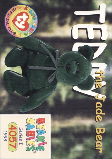 Beanie Babies Series 1 (Base Set) card 134 Teddy the Jade Bear