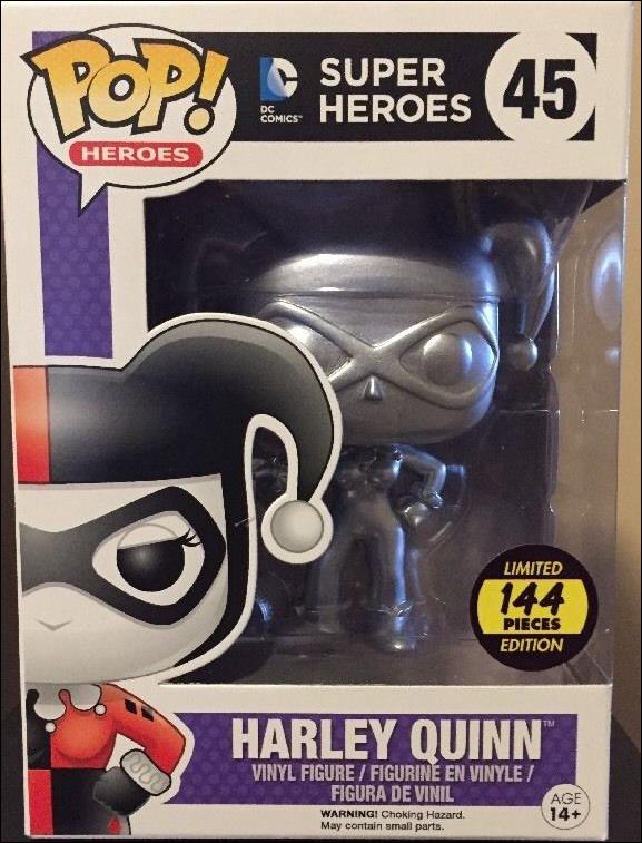 POP! Heroes figure 45-D Harley Quinn with Mallet (Silver) 1/144
