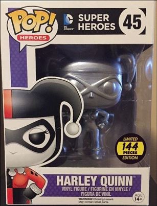 POP! Heroes figure 45-D Harley Quinn with Mallet (Silver) 1/144