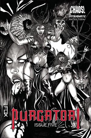 Purgatori (2021) issue 5-M Russell Fox 1:15 Black & White Cover