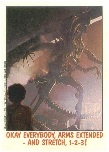 Fright Flicks (Base Set) card 50 "Okay everybody, arms extended..."