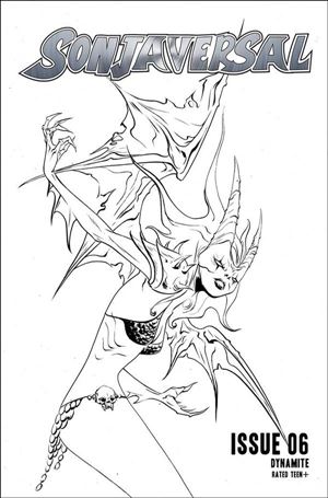 Sonjaversal issue 6-L Jae Lee 1:20 Black & White Cover
