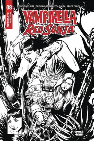 Vampirella / Red Sonja issue 8-H Adam Gorham 1:15 Black & White Cover