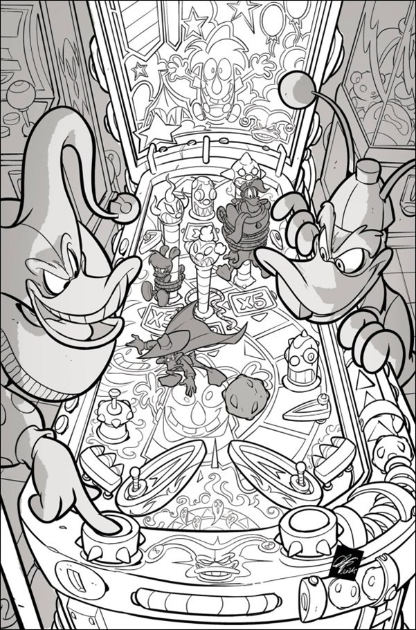 Darkwing Duck (2025) issue 4-K Ciro Cangialosi B&W Virgin 1:15 Cover