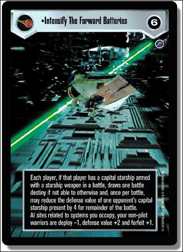Star Wars: Death Star II Limited (Base Set) card 4 Intensify The Forward Batteries
