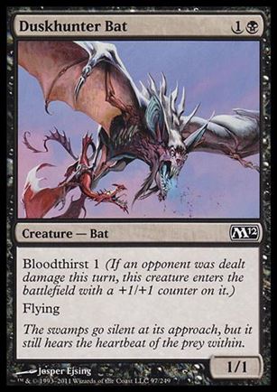 Magic the Gathering: 2012 Core Set (Base Set) card 97 Duskhunter Bat