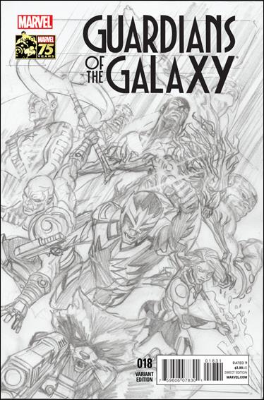 Guardians of the Galaxy (2013) issue 18-C Alex Ross 1:200 75th Anniversary Sketch Cover 