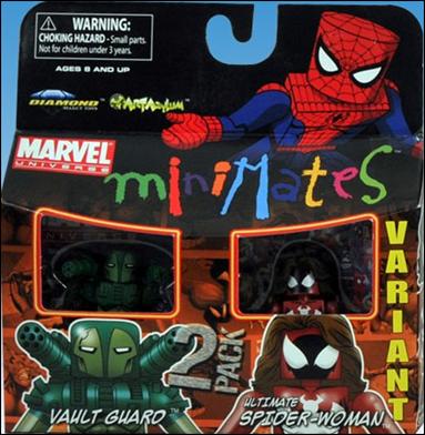 Marvel Minimates figure 87-B Vault Guard and Ultimate Spider-Woman