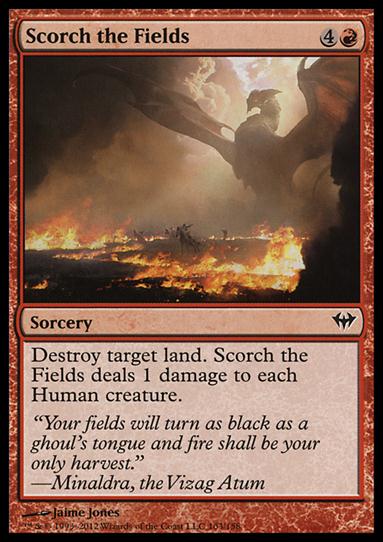 Magic the Gathering: Dark Ascension (Base Set) card 103 Scorch the Fields